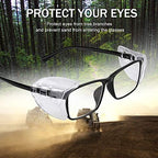 8 Pairs Eye Glasses Side Shields, Flexible Slip on Side Shields for Safety Glasses Fits Small to Large Eyeglasses Universal