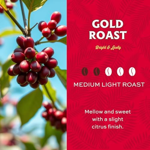 Lion Coffee Gold Roast Coffee Pods - Single-Serve Pods - Smooth Medium Roast - Arabica Coffee - Compatible with Single-Serve Brewing Systems - 12 Count Box