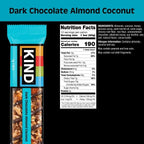KIND Healthy Snacks Bars, Dark Chocolate Almond Coconut, Gluten Free, High Fiber Snacks, 3g Protein, 24 Count