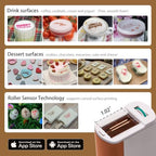 EVEBOT Handheld Food PrintPen Portable Mini Coffee PrintPen Latte Art Macaron Cookie DIY Design Print Pen, Christmas Gifts Bluetooth 4.2 - Brown, Red and Black 3PCS Colors