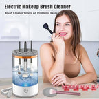Electric Makeup Brush Cleaner Efficient Deep Cleaning and Drying of Mmake-Up Brushes Portable Automatic USB Cosmetic Brushes Cleaner Tool for All Size Beauty Makeup Brush Set(White)