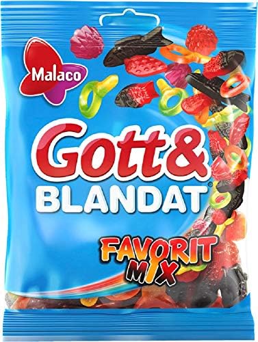 Malaco Gott & Blandat Favorit Mix 140g - Mix of fruit gummy and liquorice,
