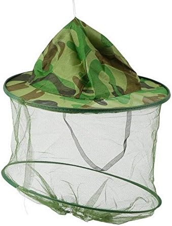 NYKKOLA 2Pack Camouflage Beekeeper Beekeeping Cap Hat with Head Net Mesh Face Protection Outdoor Fishing Equipment Beekeeping Supplies