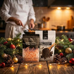 The Spice Lab Pink Himalayan Salt and Pepper Combination Gift Pack (Coarse Salt + Peppercorn Bags)