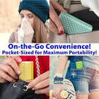 Travel Tissue Packs – 8 Compact 3-Ply Packs (72 Total), Soft Chlorine-Free Facial Tissues for Purse, Car, or School, Gentle & Durable, Non-Bleach, Stylish Geometric Design