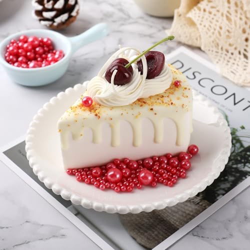 Red Sprinkles for Cake Decorating, 7.8oz Edible Pearl Sprinkles, Sugar Candy Pearls for Baking, Cookie Decorations & Cupcake Topper, Wedding Party Christmas Valentines Supplies (Cherry Red, 4 Sizes)
