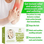 Poison Ivy Soap Bar - All Natural Poison Ivy Treatment - Anti-Itch Soap Skin Cleanser Bar for Poison Ivy, Poison Oak & Sumac - Removes Oils, Soothes & Relieves Rashes - 4 oz Bar Made in USA