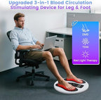 EMS Foot Massager with Infrared Therapy for Neuropathy,Foot Circulation Stimulator for Pain Relief,10 Modes & 20 Strengths for Plantar Fasciitis,Swelling,Cramps,RLS