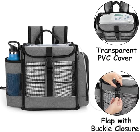 CURMIO Portable Oxygen Concentrator Backpack Compatible with Inogen One, Oxygo, Caire Units, SimplyGo Mini, POC Travel Bag