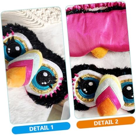 Plush Toucan Eye Mask 2pcs, Cute Sleep Mask for Women, Soft Sleeping Eye Cover for Travel, Night Sleepovers, and Relaxation