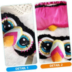 Plush Toucan Eye Mask 2pcs, Cute Sleep Mask for Women, Soft Sleeping Eye Cover for Travel, Night Sleepovers, and Relaxation