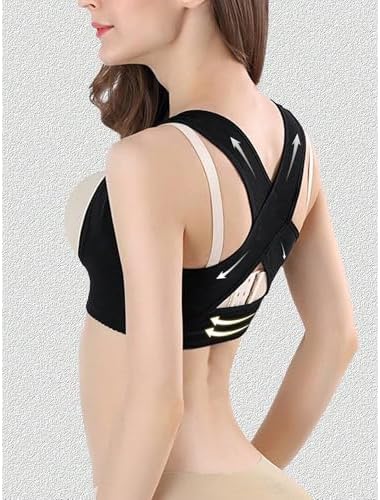 Women's Fitness Posture Corrector Bra Invisible Body Shaper Corset with Back Support Belt Adjustable Shoulder Brace for Daily