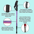 Aihoye Hiking Trekking Poles, 2 Pack Collapsible, Lightweight, Anti Shock, Walking Sticks, Adjustable Hiking Pole for Men and Women