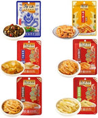 HELENOU666 Pickled Vegetables Preserved Kelp Dried Seaweed Spicy Radish Zhacai 6-Flavor Assortment 6味组合榨菜海带丝麻辣萝卜干