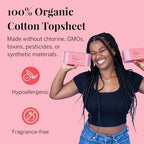 Pixie Organic Cotton Panty Liners for Women - Long Wrapped Pantiliners - Light Absorbency & Ultra-Thin - Leak-Proof, Hypoallergenic & Unscented for Feminine Care - Compostable - 44 Count