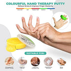 Therapy Putty Set of 5 – Extra Soft to Firm Resistance Putty for Hand Exercise, Stress Relief & Occupational Therapy – Strengthen Grip, Improve Mobility – Non-Toxic, No Odor, Durable Therapy Putty Kit