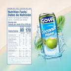 Goya Foods Coconut Water with Pulp, 17.6 Ounce (Pack of 12)