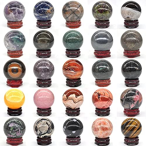 40MM Gemstone Spherical Crystal Home Decoration Natural Gemstone Ball Mineral Polished Gemstone Massage-Iron Pyrite