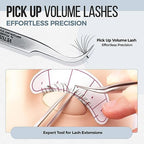 LASHVIEW Lash Tweezer, Vetus Curved Eyelash Tweezers for Profissional Grafting Eyelash Extension, Stainless Steel Needle Nose Tweezers for Lash Extension Stickers Precision Electronics, ST15