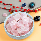 1 lb Bulk Rose Quartz Rough Stones Large 1" Natural Raw Stones for Tumbling, Cabbing, Fountain Rocks, Decoration,Polishing, Wire Wrapping, Wicca and Reiki