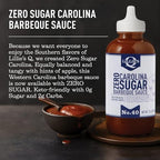 Lillie's Q - Zero Sugar Carolina BBQ Sauce, Gluten-Free, Non-GMO, No Preservatives, Sugar-Free, Low Calorie, Gourmet Vinegar Barbeque Flavor (13.6 oz)