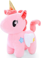 Pink Unicorn Stuffed Animal Plush Toys, Kawaii Plushies, Huggable and Cute Pink Plush Unicorn Toys Stuffed Animals for Girls, Boys, Birthday Gifts, Christmas Decorations, Valentines Day Gifts