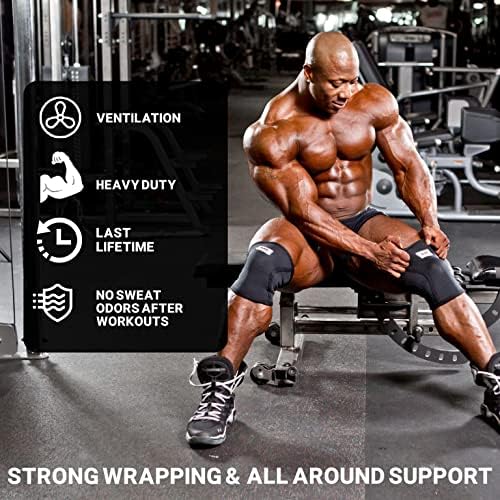 Schiek Sports Model 1170 Knee Sleeves - 5mm Neoprene Knee Compression Sleeves for Weight Lifting