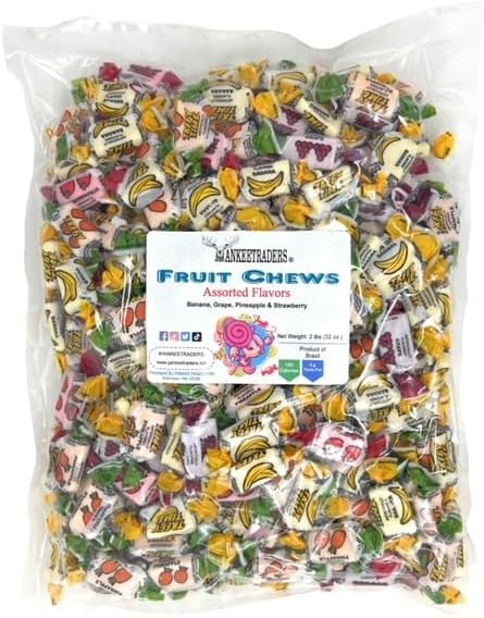 Fruit Chews Assorted Flavors, 2 Pounds Bulk