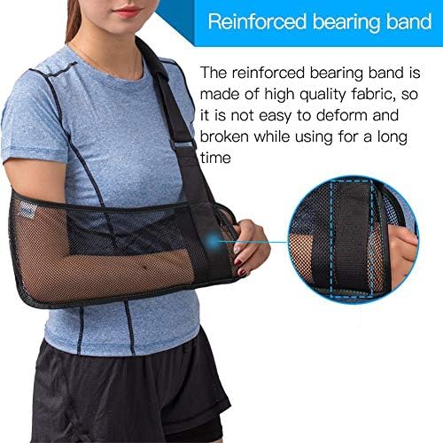 Mesh Arm Shoulder Sling - Medical Shoulder Immobilizer for Shower - Adjustable Arm Brace for Torn Rotator Cuff Injury - Right Left Arm for Men Women - Shower Sling for Elbow, Wrist