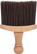 FRCOLOR Soft Bristle Neck Duster Brush with Solid Wood Handle for Barber Hair Cleaning and Beard Grooming 5.70X3.93X0.98In Portable Haircut Tool for Salon and Travel