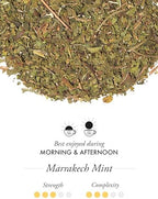 TWG Tea | Marrakech Mint | Herbal Tea | Mint Leaves | 15 Hand Sewn Cotton Teabags | Gift Set