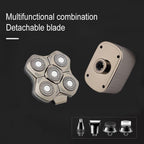 Electric Shavers for Men, 5 in 1 Men's Electric Shaver Beard Hair Trimmer 5D Floating Blade Head Electric Razor Multifunction Bald Head Shaving