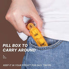 Daviky Monthly Pill Organizer 2 Times a Day - 30 Day Pill Box AM PM, BPA Free One Month Medicine Organizer Twice Daily, 31-Day Case to Hold Vitamins, Supplements & Medication
