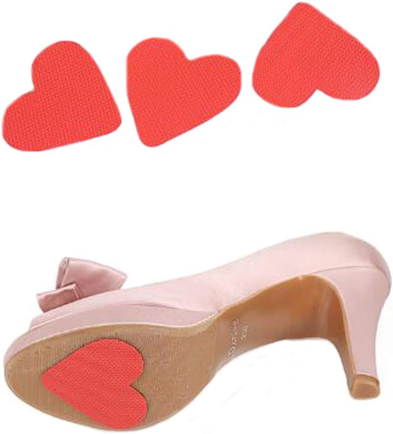 10 Pairs Heart Shape Anti Slip High Heel Shoes Sole Protector Pads Sticker Non Slip Grip Cushion Stickers