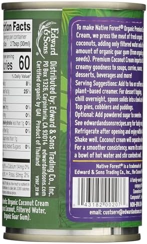 Native Forest Coconut Cream organic, 5.4 oz
