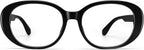 Dollger Retro Oval Blue Light Blocking Glasses for Women Men Stylish 90s Vintage Fake Glasses Y2k Eyewear Frame