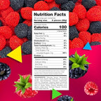 Berries Gummy Candy | 2 Pound Bag | Red and Black Soft Candy Bulk | Raspberry and Blackberry Crunchy Gummies for Dessert Decoration, Gifting & Buffets