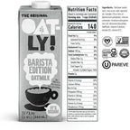 Oatly Barista Edition Oat Milk - Crafted for Coffee | Dairy-Free, Plant-Based, Shelf-Stable Milk that makes Perfect Foam (32 oz, 12-pack)