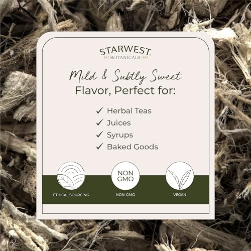 Starwest Botanicals Organic Marshmallow Root - Dried Herb for Tea, Loose Leaf Root Herb, Cut & Sifted, Certified Kosher, Non-GMO - 4 oz Pouch