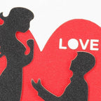 22pcs Decorative Wedding Cake Topper Set Couple Love Design Black Paper Non-edible Cake Accessories for Wedding Engagement