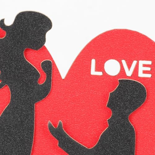 22pcs Decorative Wedding Cake Topper Set Couple Love Design Black Paper Non-edible Cake Accessories for Wedding Engagement