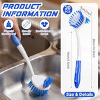 LemonRoad 20 Pcs Kitchen Scrub Brush Bulk with 2 Sided Stiff Bristles Dish Washing Scrubber Vegetable Brush Anti Slip Handle Washing Cleaning Dish Scrubber for Housekeeping Pots, Pans, Kitchen Sink