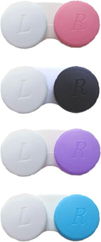 4 Pack Contact lens case Bulk Colorful Contact Lens Soak Storage Box Holder Container(Mixed Colors)