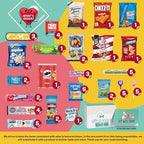 Gift A Snack - Get Well Soon Snack Box Variety Pack Care Package + Greeting Card (60 Count) Feel Better Sweet Treats Gift Basket, Candies Chips Crackers Bars - Office Food Assortments