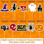 30pcs Halloween Cupcake Toppers Pumpkin Little Ghost Skull Cupcake Toppers Picks for Kids Baby Shower Birthday Halloweens Theme Party Decorations Supplies (Halloween)