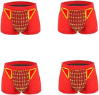 Men's Magnetic Therapy Underwear Improve Male Power Health Care Boxer Brief Breathable Inner Pants 3/4/6-Pack (Color : 4 PCS, Size : XX-Large)