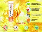Vitamin C 1000 mg with Zinc- Antioxidants - Immune Support - 20 Effervescent Tablets - Orange Flavour