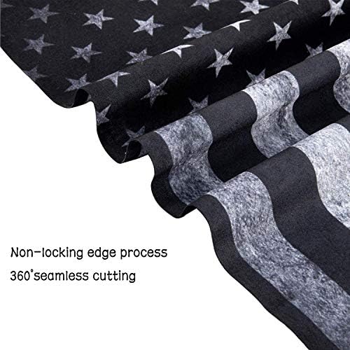 shuang qing 6 Pcs American Flag Outdoor Face Mask- Multifunctional Seamless Microfiber American Flag UV Protection Face Neck Gaiter Shields Headwear