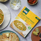 Ashoka Ready to Heat Vegan Curries 1932, Fenugreek Leaves & Green Peas, All-Natural Curry, Shahi Methi Matar, Kosher Certified, Camping Friendly Indian Food, Gluten-Free, No Preservatives, Pack of 1