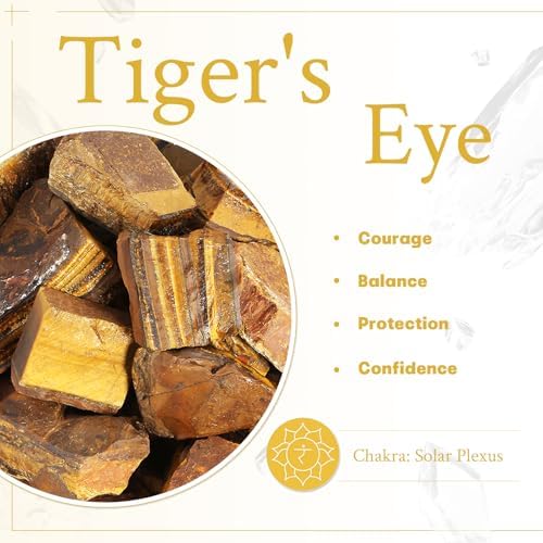 mookaitedecor Tiger's Eye Crystal Egg Polished Gemstone Figurines with Stone Stand